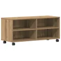 Meuble TV  en chêne artisan 90x35x35 cm en bois d'ingénierie