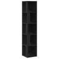 Meuble d'angle  Noir Chêne 33x33x164,5 cm en bois d'ingénierie