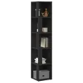 Meuble d'angle  Noir Chêne 33x33x164,5 cm en bois d'ingénierie