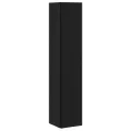 Meuble d'angle  Noir Chêne 33x33x164,5 cm en bois d'ingénierie