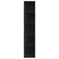 Meuble d'angle  Noir Chêne 33x33x164,5 cm en bois d'ingénierie