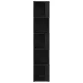 Meuble d'angle  Noir Chêne 33x33x164,5 cm en bois d'ingénierie