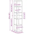 Meuble d'angle  Noir Chêne 33x33x164,5 cm en bois d'ingénierie