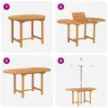 Ensemble de salle à manger de jardin 7 pièces en teck massif