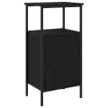 Table de chevet  en chêne noir 41x31x80 cm en bois d'ingénierie