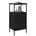 Table de chevet  en chêne noir 41x31x80 cm en bois d'ingénierie