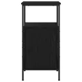 Table de chevet  en chêne noir 41x31x80 cm en bois d'ingénierie