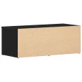 Meuble TV  noir en chêne 80x34x30 cm en bois d'ingénierie