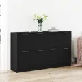 Buffets 2 pcs Chêne Noir 60x30x70 cm Bois d'ingénierie