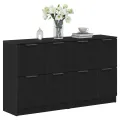 Buffets 2 pcs Chêne Noir 60x30x70 cm Bois d'ingénierie