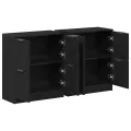Buffets 2 pcs Chêne Noir 60x30x70 cm Bois d'ingénierie