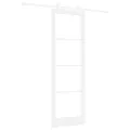Porte coulissante  avec kit de matériel 'ORKDAL'Bois massif blanc et verre