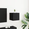 Meuble TV mural  en chêne noir 30,5x30x30 cm