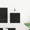 Meuble TV mural  en chêne noir 30,5x30x30 cm
