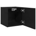 Meuble TV mural  en chêne noir 30,5x30x30 cm