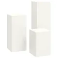 Supports de plantes d'extérieur Pillar 3 pcs Acier blanc
