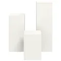 Supports de plantes d'extérieur Pillar 3 pcs Acier blanc
