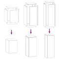 Supports de plantes d'extérieur Pillar 3 pcs Acier blanc