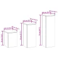 Supports de plantes d'extérieur Pillar 3 pcs Acier blanc