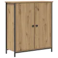 Buffet en chêne artisanal 70x30x80 cm en bois d'ingénierie et acier