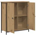 Buffet en chêne artisanal 70x30x80 cm en bois d'ingénierie et acier