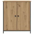 Buffet en chêne artisanal 70x30x80 cm en bois d'ingénierie et acier