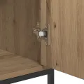 Buffet en chêne artisanal 70x30x80 cm en bois d'ingénierie et acier