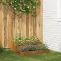 jardinière 3 niveaux 90x90x35 cm en Acier Corten