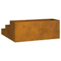 jardinière 3 niveaux 90x90x35 cm en Acier Corten