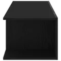 Meuble TV  avec lumières LED en chêne noir, 90x39x30 cm, en bois d'ingénierie