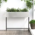 Jardinier surélevé  100x26x82 cm en Acier Inoxydable