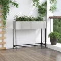 Jardinier surélevé  100x26x82 cm en Acier Inoxydable