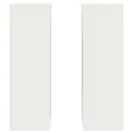 Supports de Plantes Pillar 2 pcs Blanc 24x24x75 cm Acier