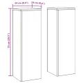 Supports de Plantes d'Extérieur Pilier 2 pcs Vert Olive 24x24x75 cm Acier