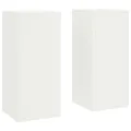 Supports de Plantes d'Extérieur set de 2 blancs, 24x24x55 cm, Acier