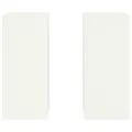 Supports de Plantes d'Extérieur set de 2 blancs, 24x24x55 cm, Acier