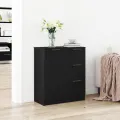 Buffet en chêne noir  60x30x70 cm en bois d'ingénierie
