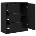 Buffet en chêne noir  60x30x70 cm en bois d'ingénierie
