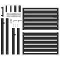 Portail de jardin verrouillable noir 100x100 cm aluminium