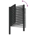 Portail de jardin verrouillable noir 100x100 cm aluminium