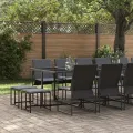 Ensemble de jardin de 22 pièces  avec coussins en acier et textilène