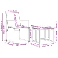 Ensemble de jardin pour manger de 16 pièces avec des coussins en acier et en textilène