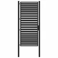 Portail de jardin verrouillable noir 100x200 cm aluminium