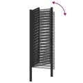 Portail de jardin verrouillable noir 100x200 cm aluminium