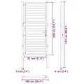 Portail de jardin verrouillable noir 100x200 cm aluminium
