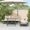 Table de Jardin Grise 100x55x70 cm DPC et Acier
