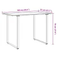 Table de Jardin Grise 100x55x70 cm DPC et Acier