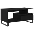 Table basse  en chêne noir 90x49x45 cm en bois d'ingénierie