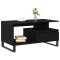 Table basse  en chêne noir 90x49x45 cm en bois d'ingénierie