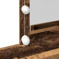 Table de maquillage  avec miroir et lumières LED en bois vieilli en bois aggloméré